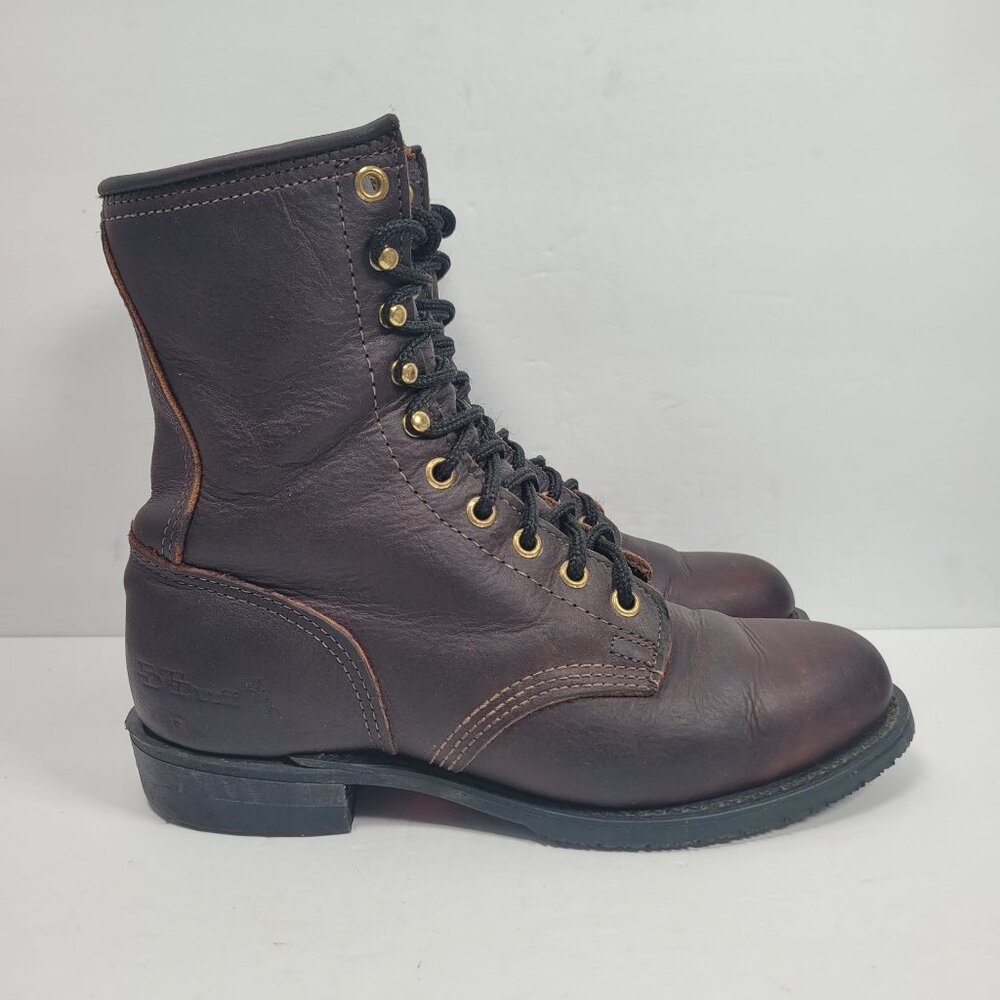 PD TUFF  Women's Dark Brown Oil Resistant Boots US Size 8